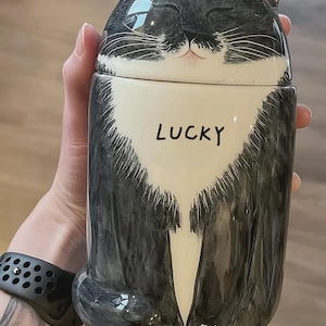 Personalized Cat Urn with Semi-spherical cover, with Name or without Name. Special Memory. Multipurpose Box. Made To Order image 10