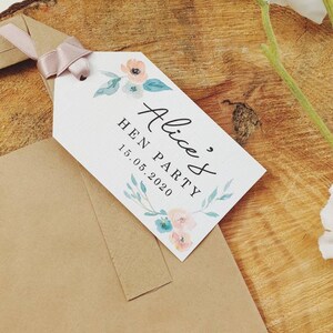 Rustic, Elegant, Pretty, Floral Hen Party Tags Hen Party, Hen Party Bags, Hen Party Favours, Hen Weekend image 10