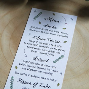 Rustic Floral Wreath, Botanical Wedding Menu image 3