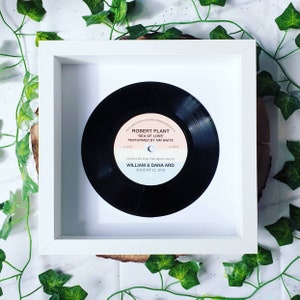 Personalised Vinyl Record Frame Wedding Gift, Anniversary Gift First Dance, Special Song, Wedding Song, Our Song image 4