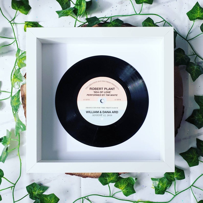 Personalised Vinyl Record Frame Wedding Gift, Anniversary Gift First Dance, Special Song, Wedding Song, Our Song image 4