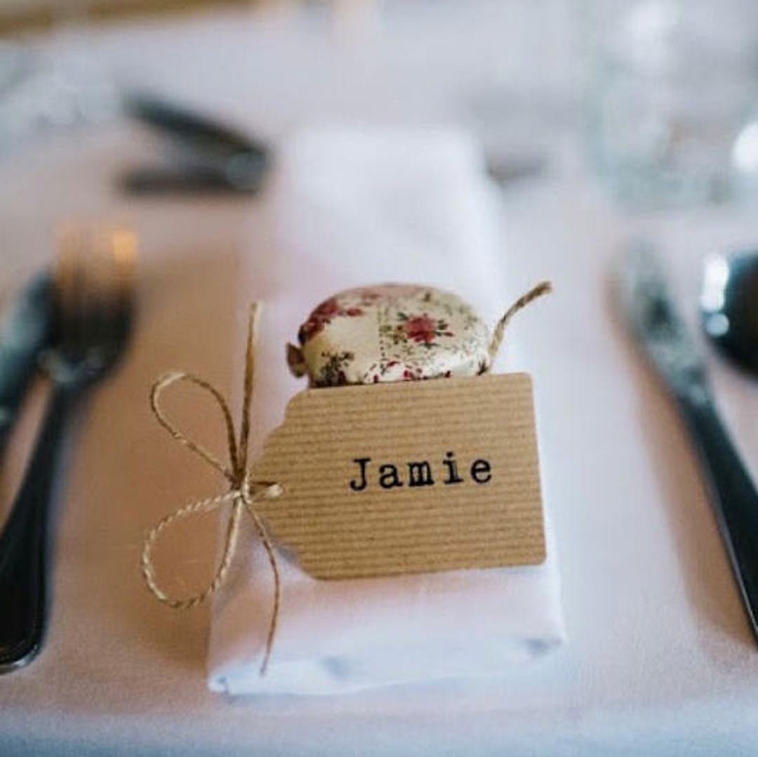 Simple Wedding Place Card Tag Rustic Kraft Wedding Tag Etsy