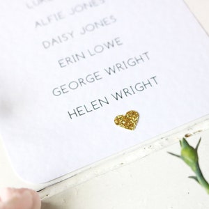 Rustic Rose and Gold Heart Wedding Table Plan Card image 3