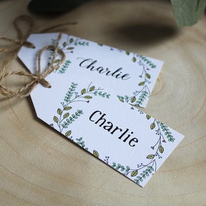 Rustic Floral Wreath, Botanical Wedding Place Card image 2