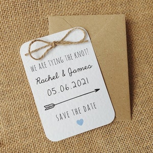 Tying the Knot Save The Date Cards with twine bow detailing image 2