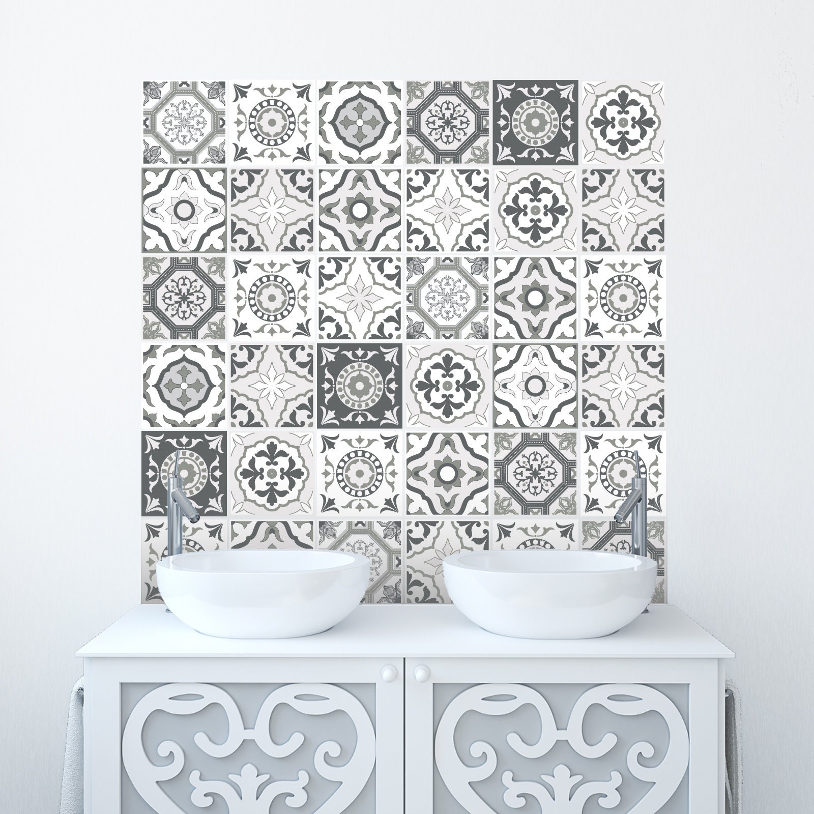 Traditional Tile Stickers for Kitchen or Bathroom 150mm x Etsy
