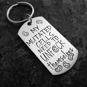 My mutated cells need to unfck themselves Awareness Keychain Disease Awareness Cancer Awareness Disease Support Cancer Support image 1