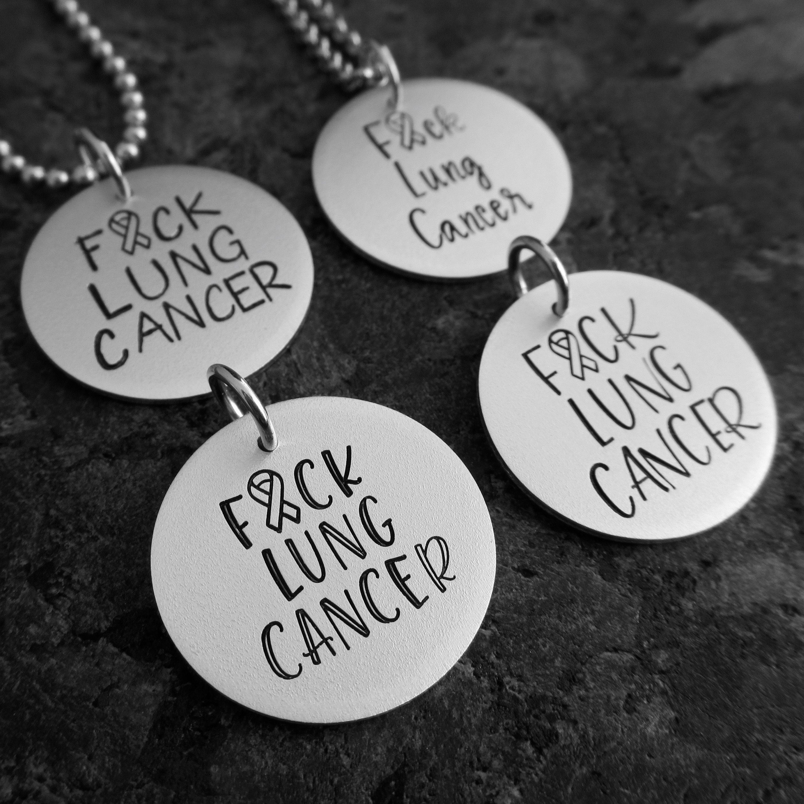 Kidney Cancer Support Jewelry or Charm Keychain Stamping Cancer Out Hand Stamped Kidney Cancer Necklace F*ck Kidney Cancer