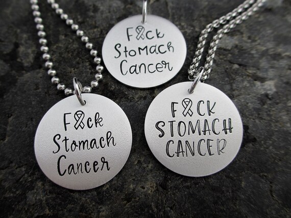 Kidney Cancer Support Jewelry or Charm Keychain Stamping Cancer Out Hand Stamped Kidney Cancer Necklace F*ck Kidney Cancer