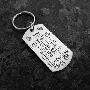 My mutated cells need to unfck themselves Awareness Keychain Disease Awareness Cancer Awareness Disease Support Cancer Support image 6