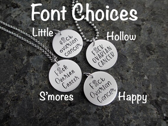 Kidney Cancer Support Jewelry or Charm Keychain Stamping Cancer Out Hand Stamped Kidney Cancer Necklace F*ck Kidney Cancer
