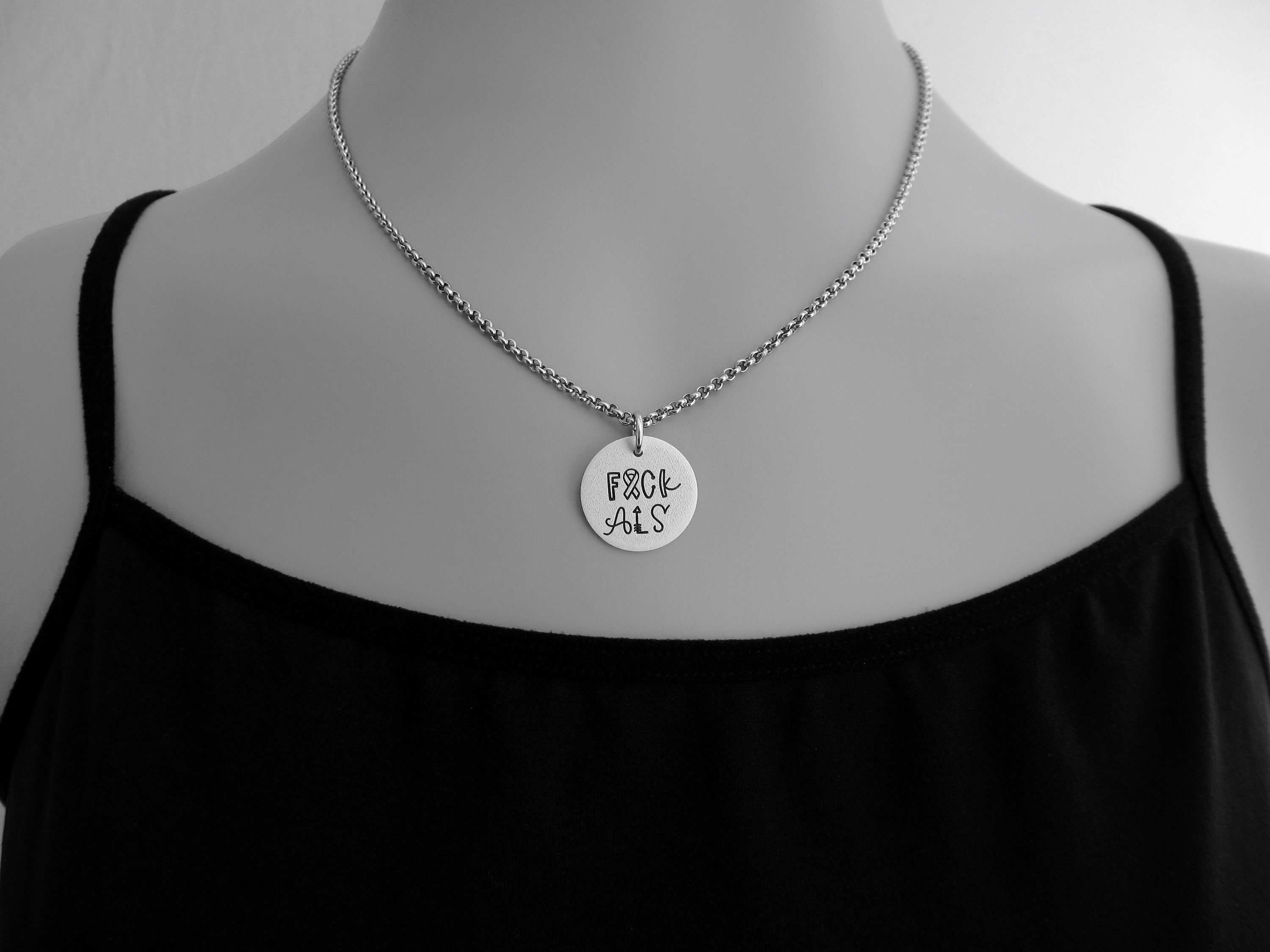 Fuck ALS: Hand-stamped Bracelet, Necklace, or Charm - Etsy Fuck ALS: Hand-stamped Bracelet, Necklace, or Charm - Etsy