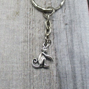 Monkey Keychain  Animal Lovers Gifts For Him / Her Monkey Lovers Animal Keychain