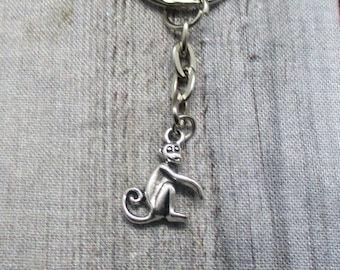 Monkey Keychain  Animal Lovers Gifts For Him / Her Monkey Lovers Animal Keychain