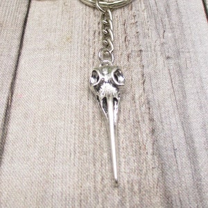 Bird Skull Keychain Raven Skull Keychain Gifts For Him / Her