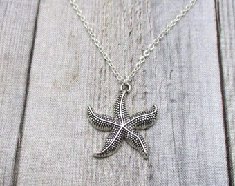 Starfish Necklace, Ocean Necklace, Ocean Jewelry, Starfish Jewelry,  Beach Jewelry, Beach Necklace, Choose Your Chain
