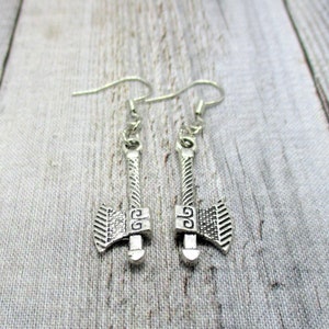 Viking Battle Axe Earrings  Axe Jewelry Battle Axe Earrings Cosplay Earrings Gamer Earrings Gamer Jewelry Gifts For Her