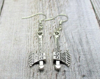 Viking Battle Axe Earrings, Cosplay Jewelry