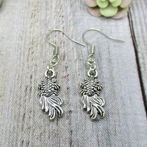 Goldfish Earrings Fish Earrings Gifts For Her Goldfish Jewlery
