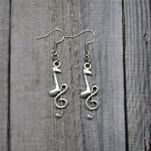 Music Note Earrings Music Earrings Music Lovers Gifts For Her Earrings Treble Clef Music Dangle Earrings Music Note Jewelry