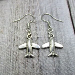 Airplane Earrings Plane Earrings Flight Attendant Jewelry Airplane Jewelry Travel Earrings Travel Jewelry