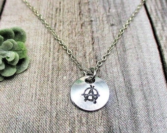 Anarchy Necklace Anarchy Jewelry Gifts For Him/ Her Anarchist Charm Necklace Anarchist Jewelry