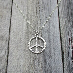 Peace Zeichen Halskette, Peace Zeichen Schmuck Geschenke für Sie / Ihn wählen Sie Ihre Kette