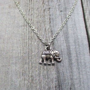 Elephant Necklace, Tiny Elephant Necklace, Elephant Jewelry, Choose Your Chain, Elephant Gifts