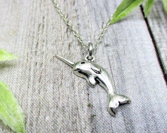 Narwhal Necklace Animal Necklace Gifts For Her / Him Ocean Jewelry