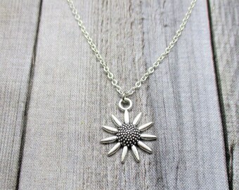 Flower Necklace, Sunflower Necklace, Flower Jewelry, Festival Jewelry, Sunflower Jewelry