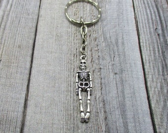 Skeleton Keychain Human Skeleton Keychain Anatomy Keychain Halloween Keychain Halloween Lovers Gifts Skeleton Gift