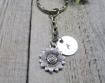 Sunflower Keychain Flower Keychain Personalized Sunflower  Gifts For Her