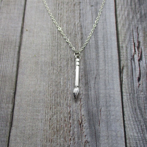 Paint Brush Necklace Artists Necklace Painters Necklace Painters Gifts For Her / Him