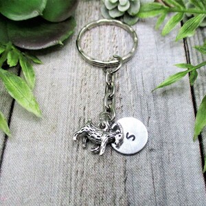 Llavero de cabra Llavero personalizado Llavero con iniciales Llavero de animal Regalos para ella Llavero de granja