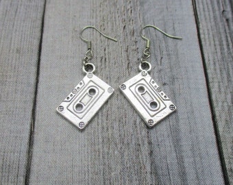 Cassette Tape Earrings Mixed Tape Earrings Retro Earrings Music Dangle Earrings Tape Jewelry Music Lovers Gift