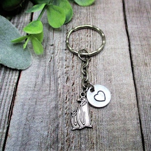 Penguin Keychain  Personalized Gifts For Him / Her Inital Key Ring Penguin Lovers Gifts