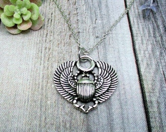 Scarab Necklace Gifts For Her / Him Bug Necklace Scarab Jewelry