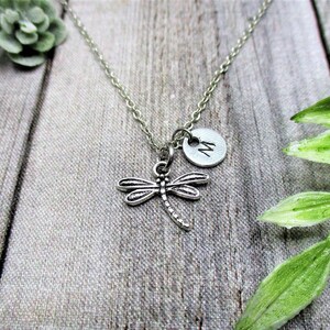 Dragonfly Collar Dragonfly Charm Collar Personalizado Dragonfly Jewelry Letter Initial Necklace Gifts For Her