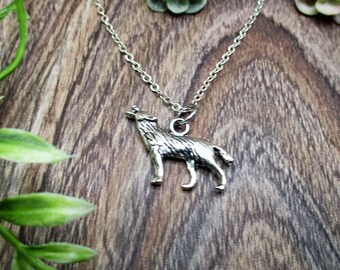 Wolf Halskette, Tier Halskette, Wolf Schmuck, Tier Schmuck Geschenke für Sie / Ihn