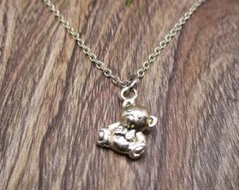 Teddy Bear Necklace Animal Necklace Gifts For Her  Teddy Bear Jewelry Animal Jewelry