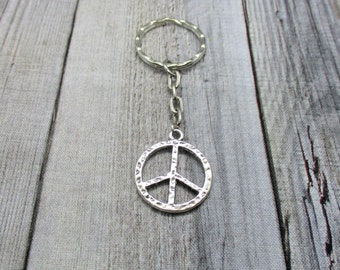 Peace Sign Keychain Peace Keychain Peace Gifts Under 10