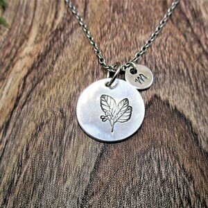Alder Leaf Necklace Personalized Gifts For Her / Him Celtic Tree Zodiac Leaf Jewelry Birth Leaf Jewelry