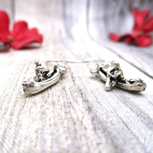 Canoe Earrings  Outdoors Earrings Canoe  Jewelry Dangle  Sports Earrings Sports Jewelry Gifts For Her