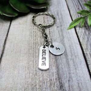 Creer Llavero Llavero Motivacional Personalizado Sellado a Mano Creer Regalo Regalos Personalizados Para Ella
