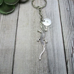 Gecko Llavero Llavero personalizado Llavero inicial Llavero Lagarto Regalos para ella / Él