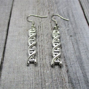Small DNA Earrings Science Earrings Double Helix Dangle Earrings Biology Earrings  DNA Jewelry Science Jewelry Science Gifts For Her
