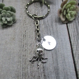 Llavero Octopus Personalizado Ocean Keychain Ocean Lovers Regalo Llavero Personalizado Regalos Para Ella / Él