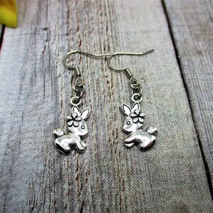 Bunny Earrings Rabbit Earrings Animal Earrings Birthday Gifts For Her Bunny Jewlery Rabbit Jewelry