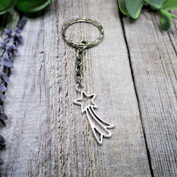 Shooting Star Keychain Gifts For Her / Him Celestial Keychain