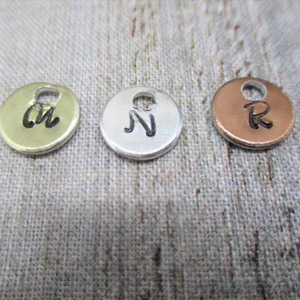 Initial Disc With One Inital Add On Item Choose Color Silver, Gold, Rose Gold